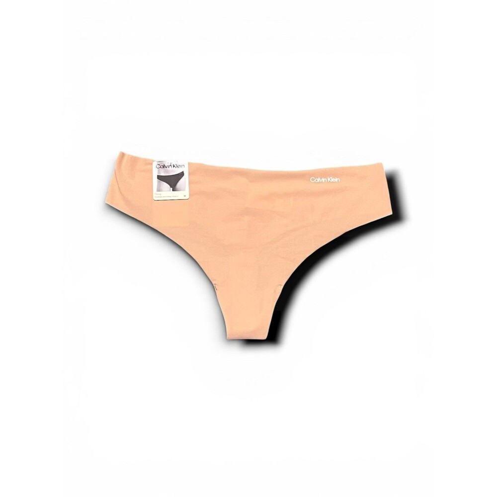 Calvin Klein Women's Invisibles Microfiber Stretch Thong - Med